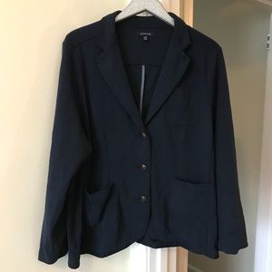 NWOT Land’s End Navy Blue Knit Blazer 22W